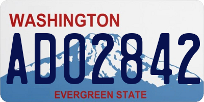 WA license plate ADO2842