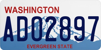 WA license plate ADO2897