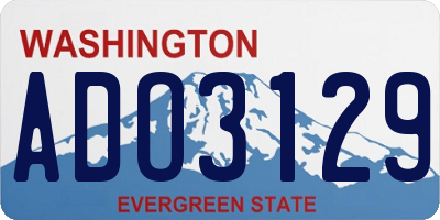 WA license plate ADO3129