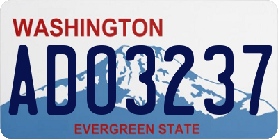 WA license plate ADO3237