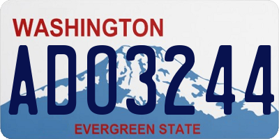 WA license plate ADO3244