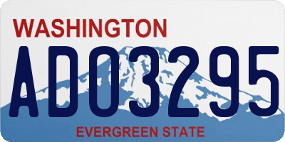 WA license plate ADO3295