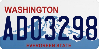 WA license plate ADO3298