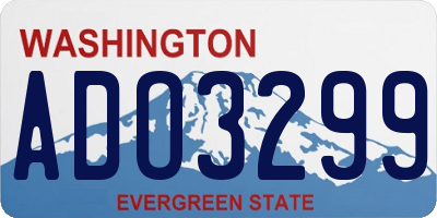WA license plate ADO3299