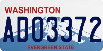 WA license plate ADO3372