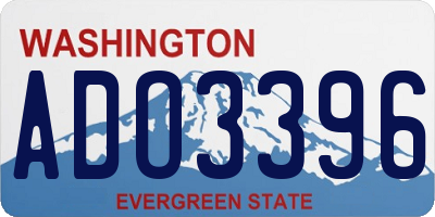 WA license plate ADO3396
