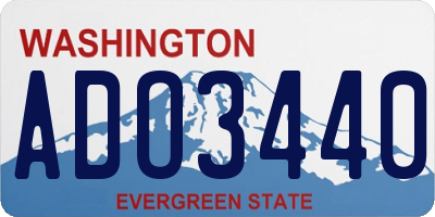 WA license plate ADO3440