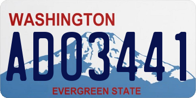 WA license plate ADO3441