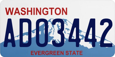WA license plate ADO3442