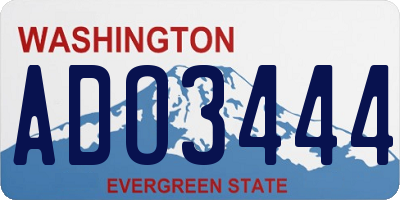 WA license plate ADO3444