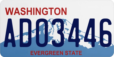 WA license plate ADO3446