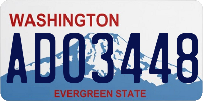 WA license plate ADO3448