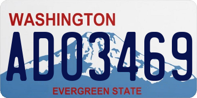 WA license plate ADO3469