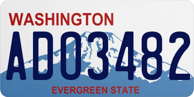 WA license plate ADO3482