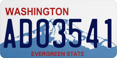 WA license plate ADO3541