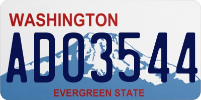 WA license plate ADO3544