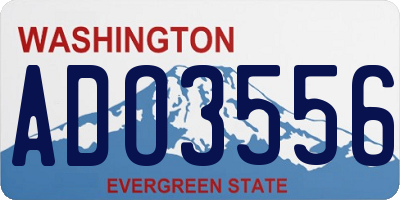 WA license plate ADO3556