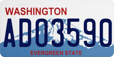 WA license plate ADO3590