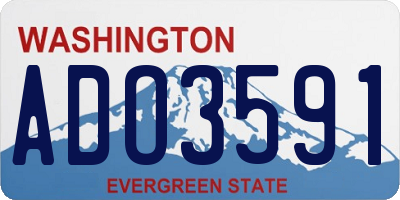 WA license plate ADO3591