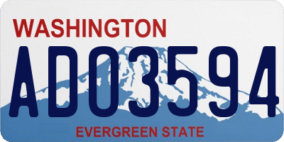 WA license plate ADO3594