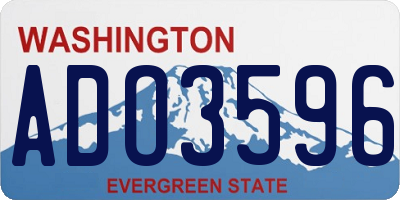 WA license plate ADO3596