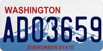 WA license plate ADO3659