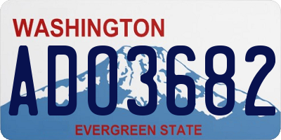 WA license plate ADO3682
