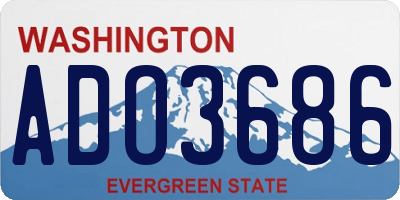 WA license plate ADO3686