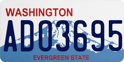 WA license plate ADO3695