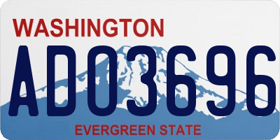 WA license plate ADO3696