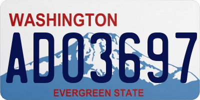 WA license plate ADO3697