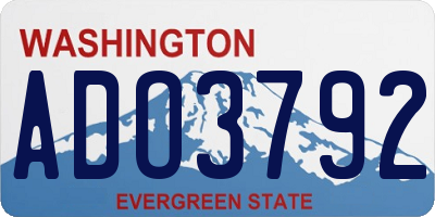 WA license plate ADO3792