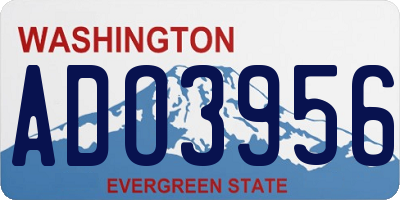 WA license plate ADO3956