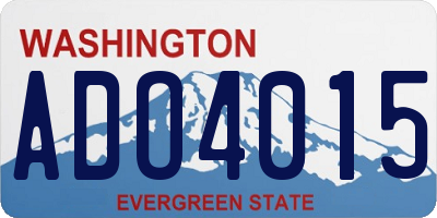 WA license plate ADO4015