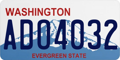 WA license plate ADO4032