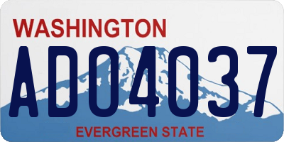 WA license plate ADO4037