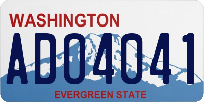 WA license plate ADO4041