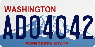 WA license plate ADO4042