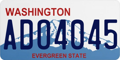 WA license plate ADO4045