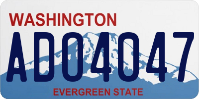 WA license plate ADO4047