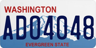 WA license plate ADO4048