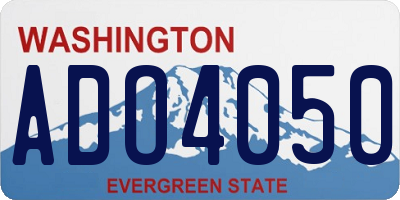 WA license plate ADO4050