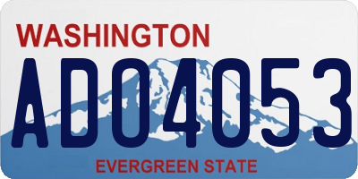 WA license plate ADO4053