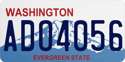 WA license plate ADO4056