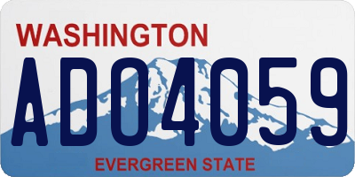 WA license plate ADO4059
