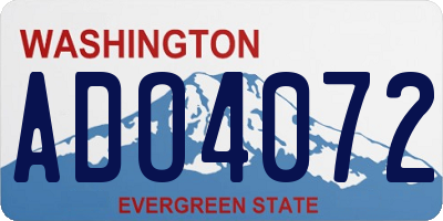 WA license plate ADO4072