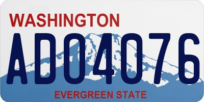 WA license plate ADO4076