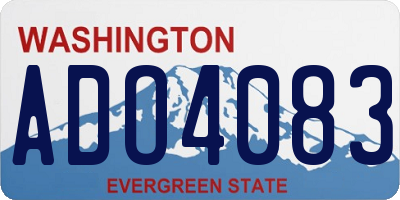 WA license plate ADO4083