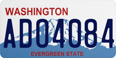 WA license plate ADO4084