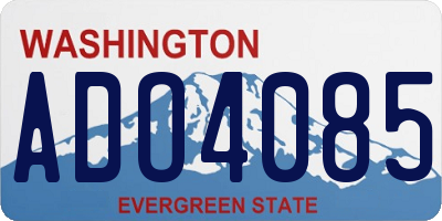 WA license plate ADO4085